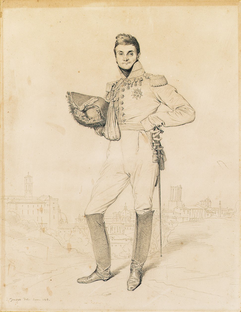 Kenraali Louis-Etienne Dulong de Rosnay, 1818 tekijältä Jean Auguste Dominique Ingres