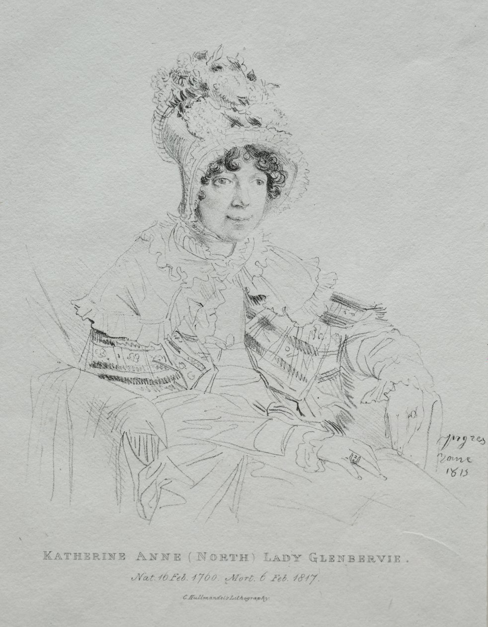 Katherine Anne Lady Glenbervie tekijältä Jean Auguste Dominique Ingres