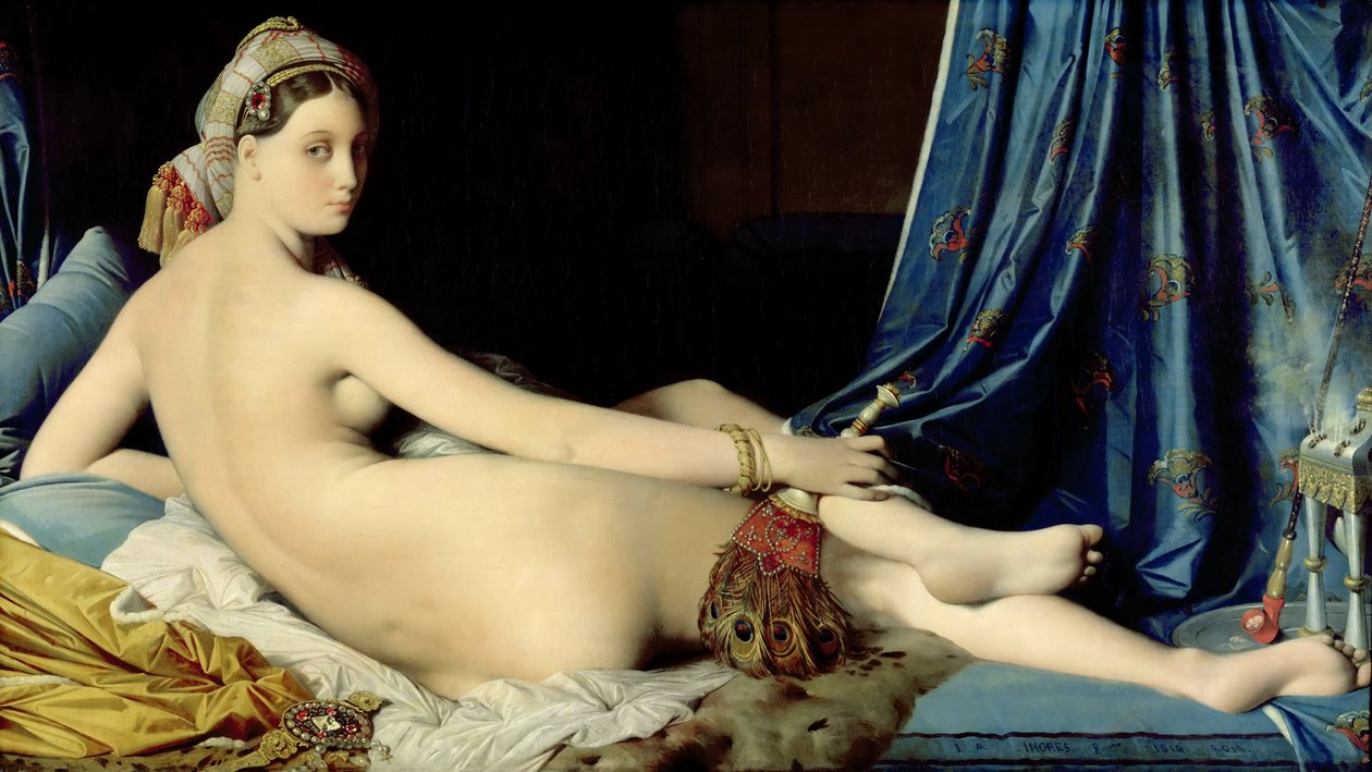 Suuri Odaliski tekijältä Jean Auguste Dominique Ingres