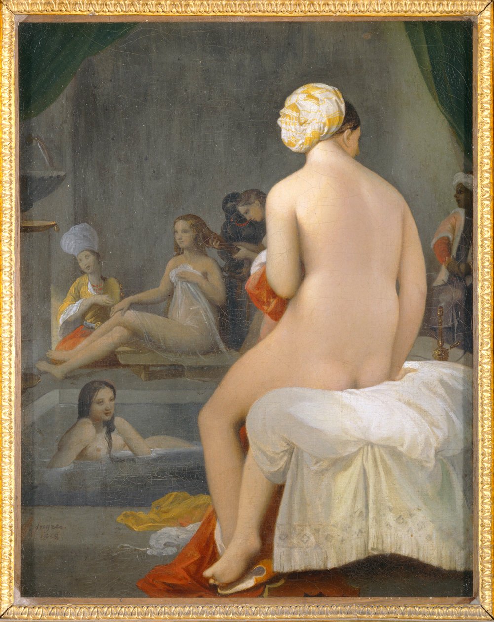La petite baigneuse. Interieur de harem - The bather. Haremin sisätilat. 1828 ... tekijältä Jean Auguste Dominique Ingres