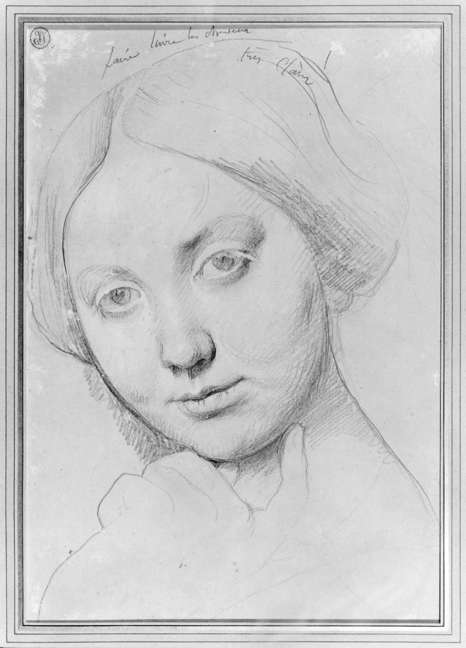 Louise de Broglie, Haussonvillen kreivitär, n. 1842 (grafiittia paperilla) tekijältä Jean Auguste Dominique Ingres