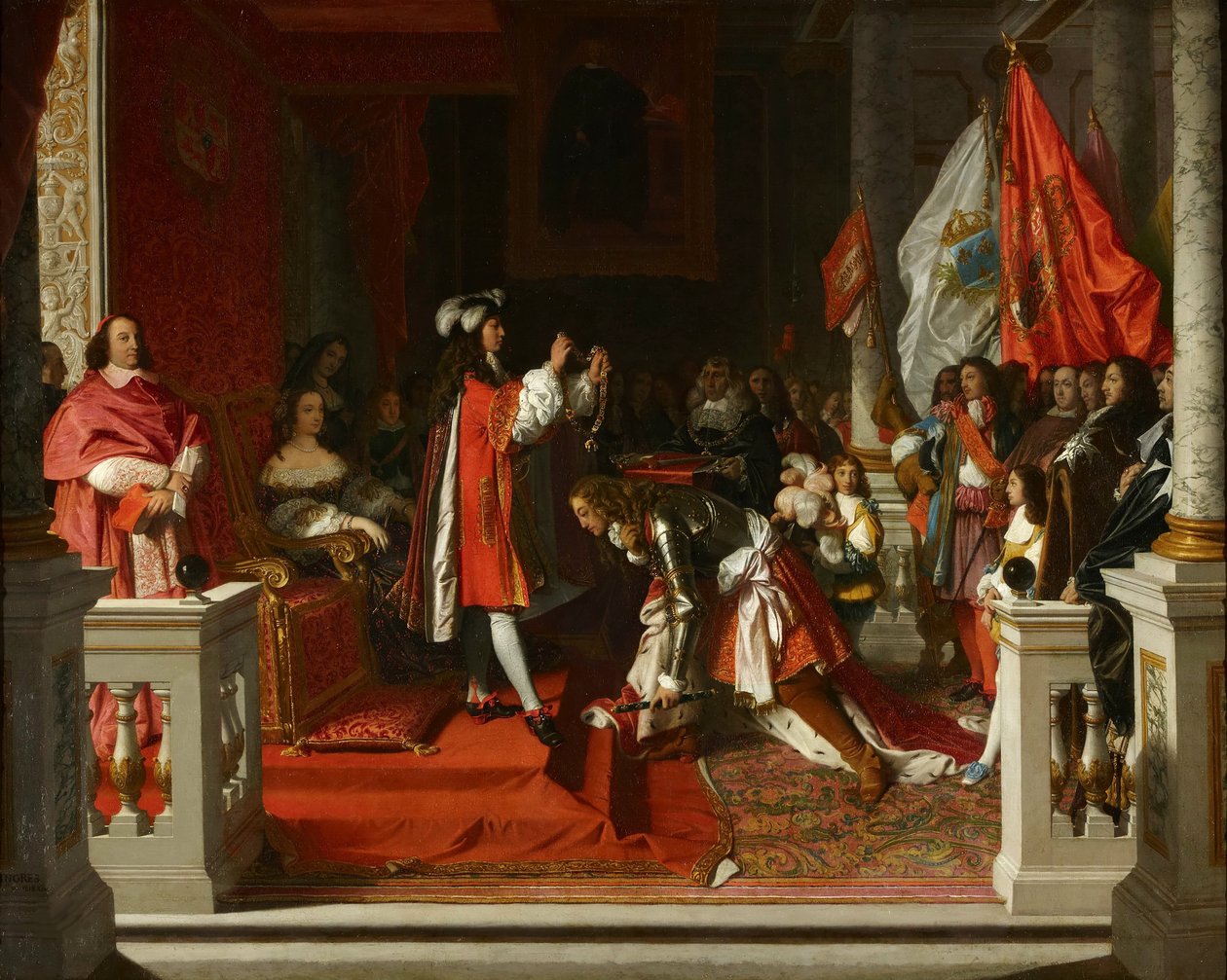 Marsalkka Berwick vastaanottaa Espanjan kuninkaalta Philip V:ltä Kultaisen fleecen ritarikunnan. tekijältä Jean Auguste Dominique Ingres
