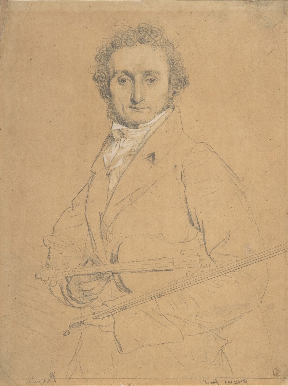Niccolò Paganini 1784-1840, n. 1830 tekijältä Jean Auguste Dominique Ingres