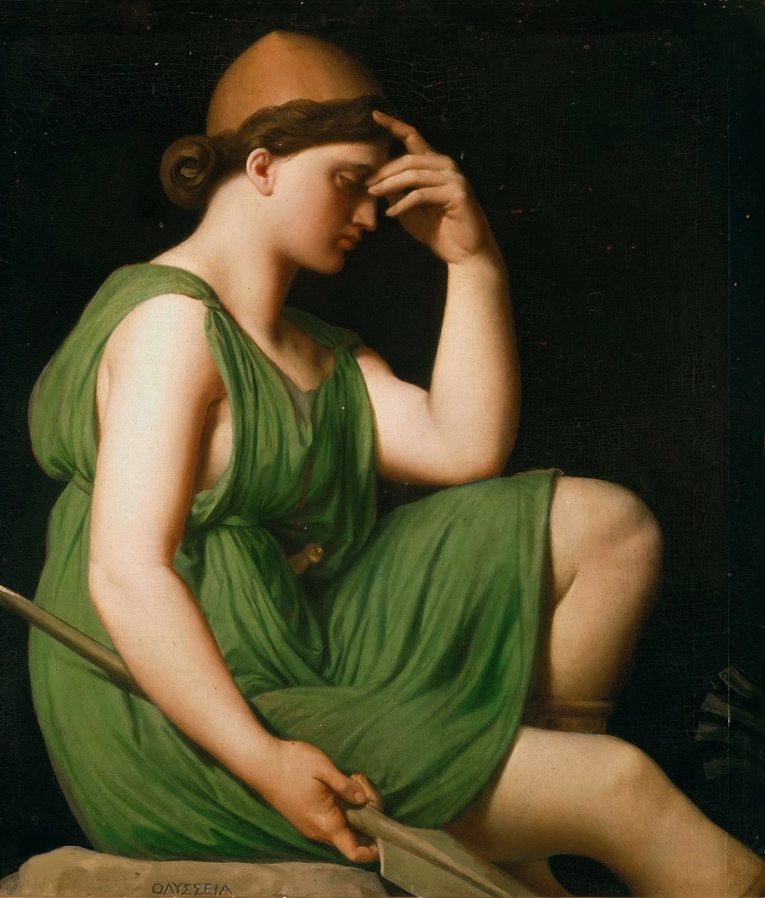 Odysseus. Study for the Triumph of Homer, c. 1850. tekijältä Jean Auguste Dominique Ingres