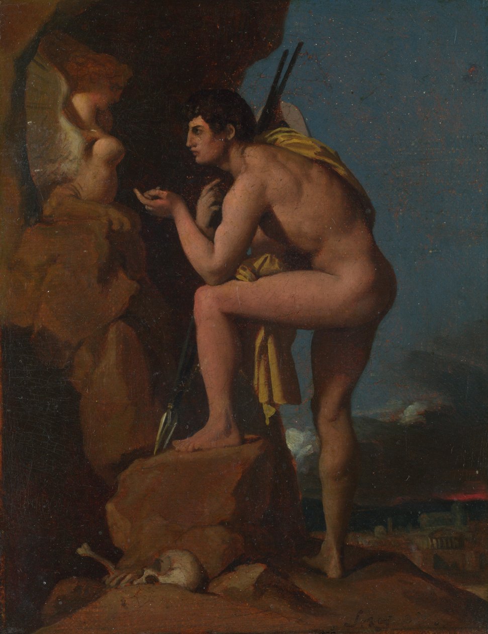 Oidipus ja Sfinksi, n. 1826 tekijältä Jean Auguste Dominique Ingres