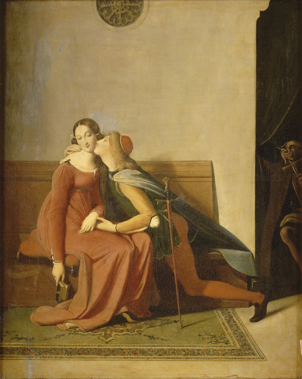 Paolo ja Francesca tekijältä Jean Auguste Dominique Ingres