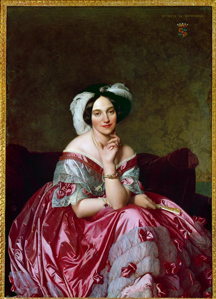 Paronitar Betty de Rothschildin muotokuva. Jean Auguste Dominique Ingresin (1780-1867) maalaus tekijältä Jean Auguste Dominique Ingres