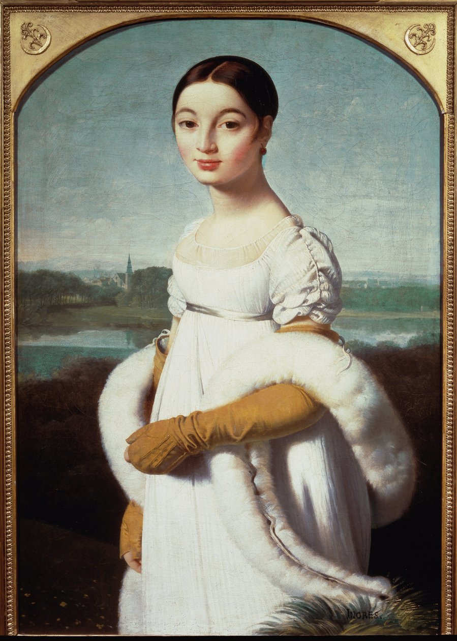 Mademoiselle Caroline Rivieren muotokuva - öljy kankaalle tekijältä Jean Auguste Dominique Ingres