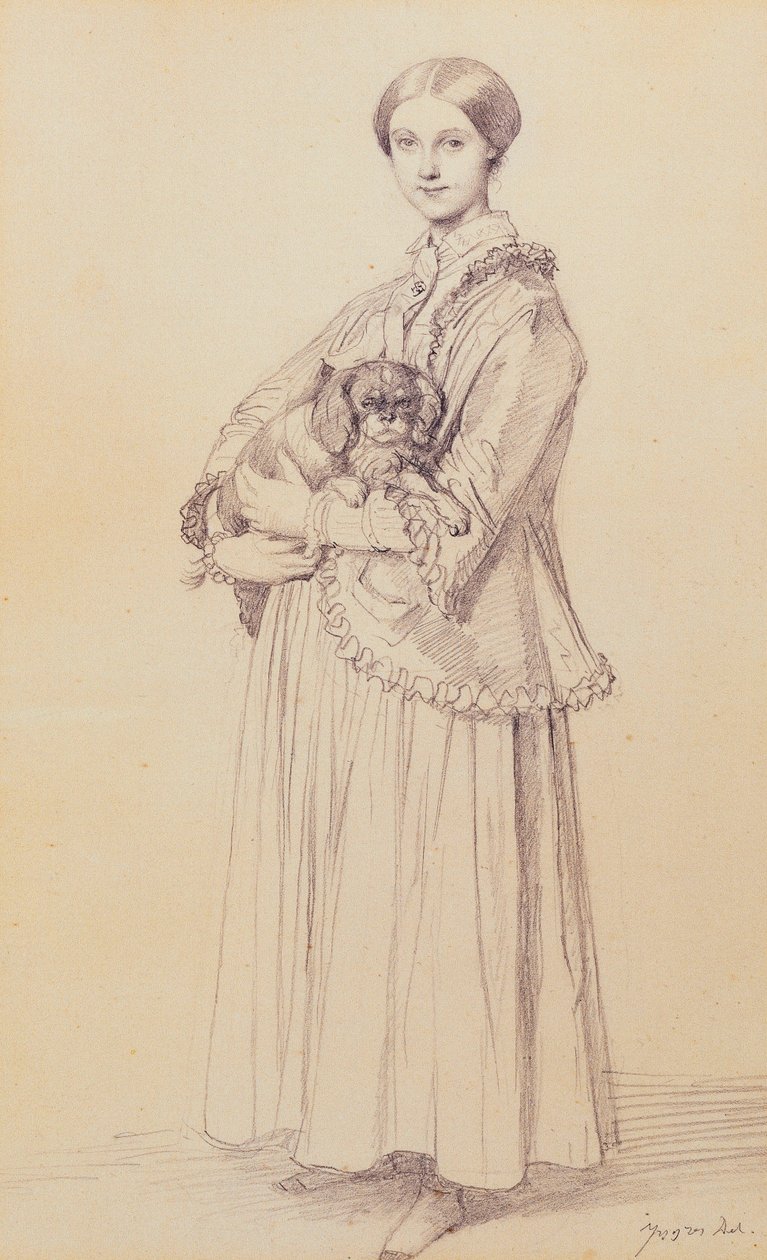 Muotokuva neiti Marie Reisetistä, myöhemmin vicomtesse Adolphe-Louis-Edgar de Segur-Lamoignon, 1850 tekijältä Jean Auguste Dominique Ingres