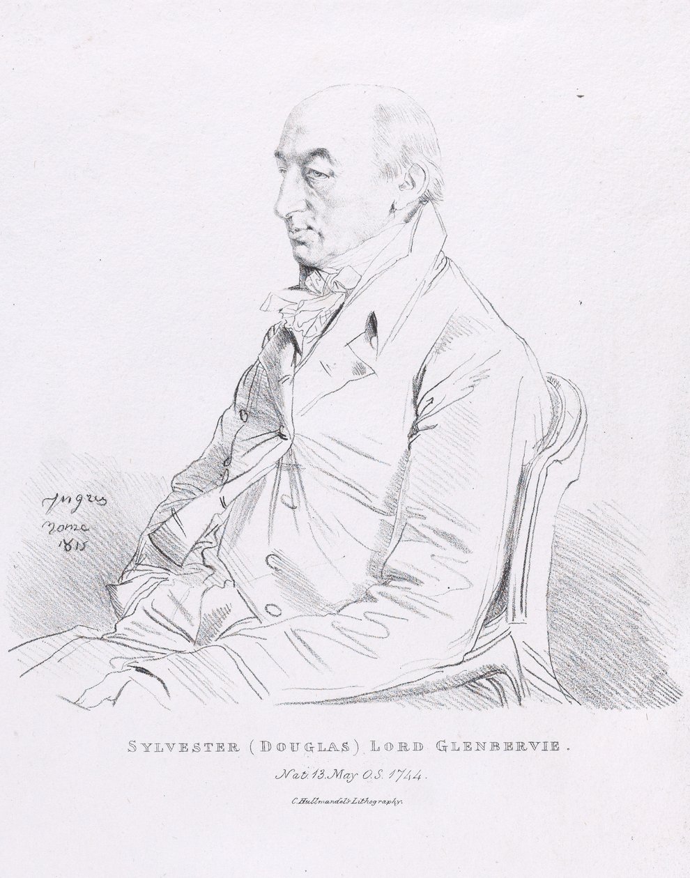 Sylvester (Douglas), Lord Glenbervien muotokuva tekijältä Jean Auguste Dominique Ingres