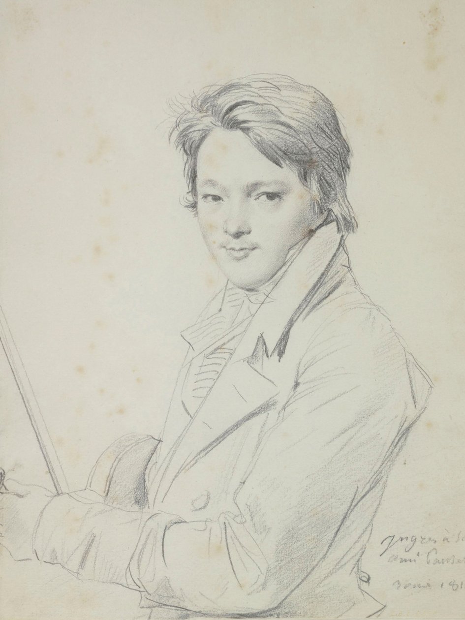 Muotokuva säveltäjä Auguste-Mathieu Panseronista 1796-1859, 1815-1818. tekijältä Jean Auguste Dominique Ingres
