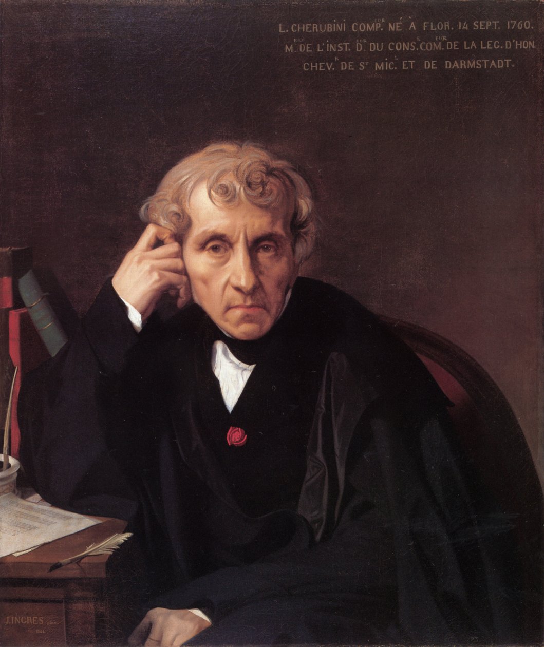 Säveltäjä Luigi Cherubinin muotokuva 1760-1842, 1841 tekijältä Jean Auguste Dominique Ingres