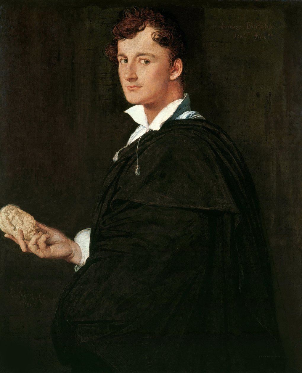 Kuvanveistäjä Lorenzo Bartolinin muotokuva 1777-1850, 1806. tekijältä Jean Auguste Dominique Ingres