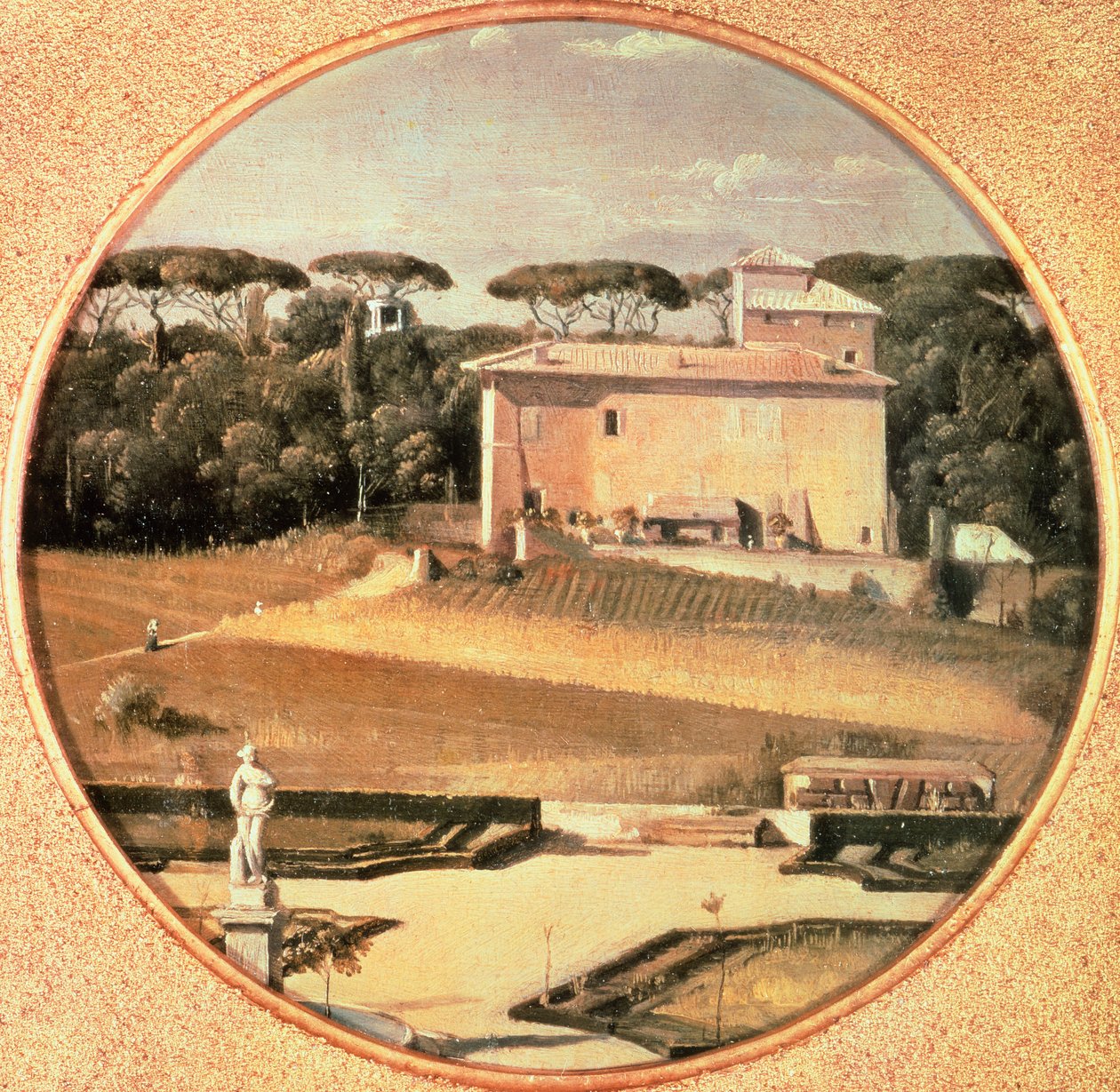 Raphaelin kasino katsottuna Villa Borghesesta Roomassa tekijältä Jean Auguste Dominique Ingres