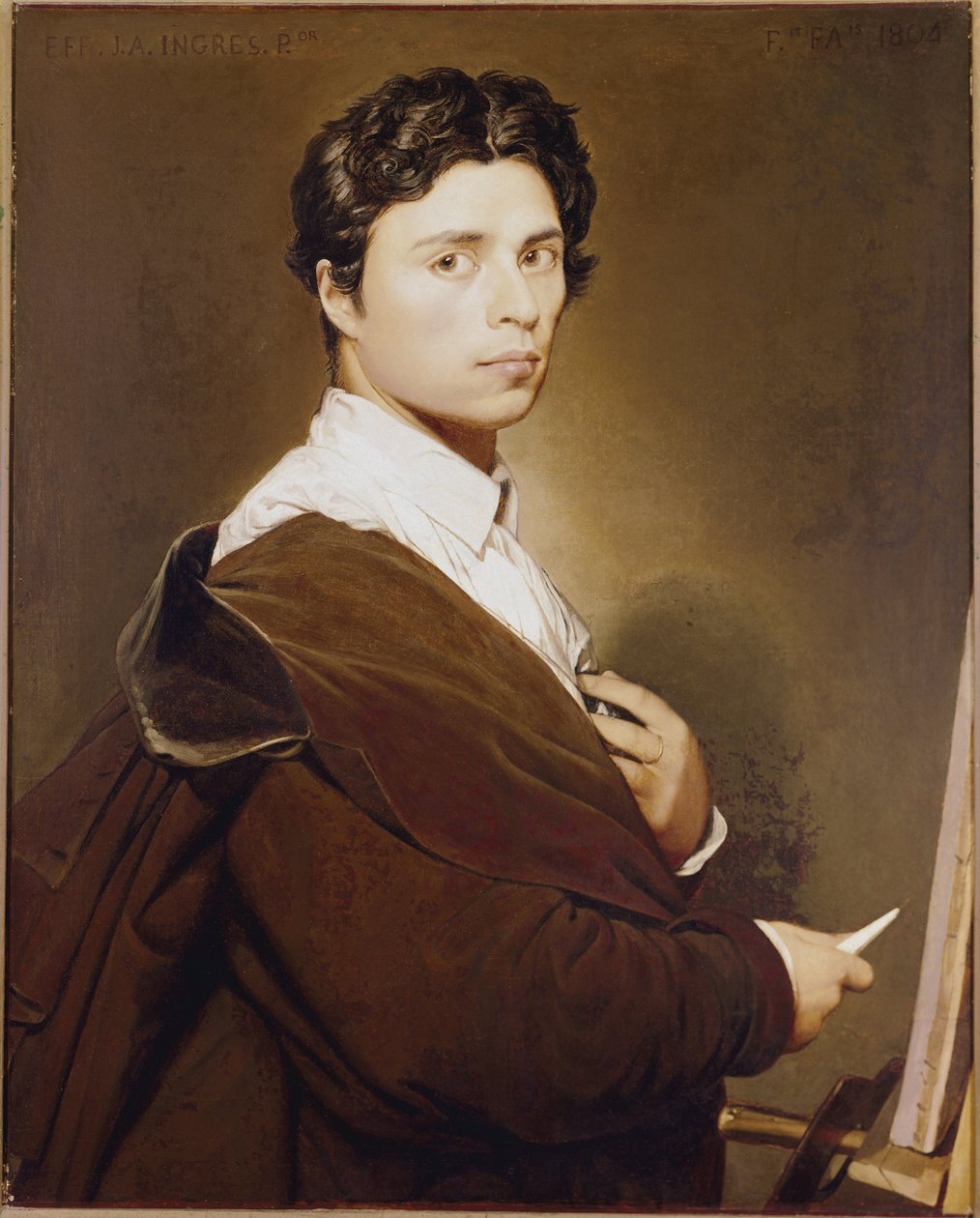 Omakuva 24-vuotiaana - maalaus Jean Auguste Dominique Ingres (1780-1867) Öljy kankaalle tekijältä Jean Auguste Dominique Ingres