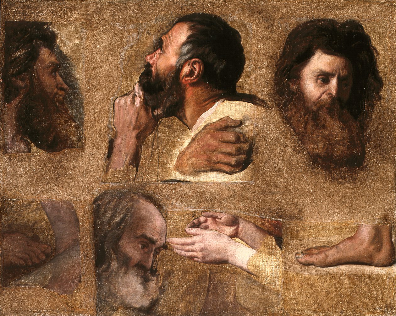 Tutkimuksia Jeesukselle lääkäreiden keskuudessa (öljy kankaalle kiinnitettynä puulle) tekijältä Jean Auguste Dominique Ingres