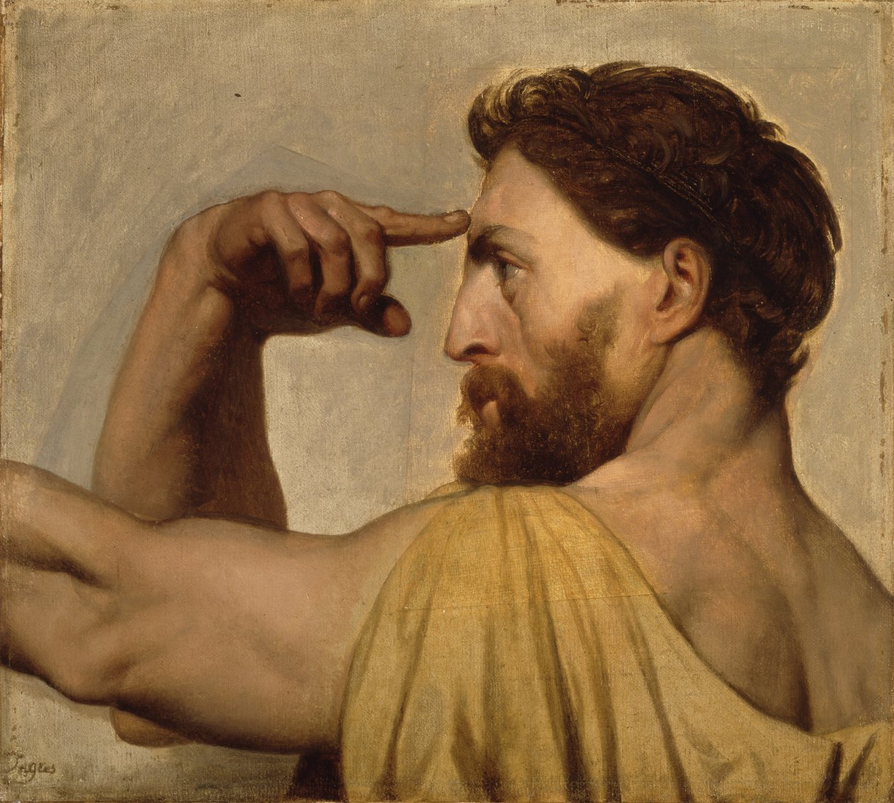 Tutkimus Phidiasista Homeroksen apoteoosissa, 1827 tekijältä Jean Auguste Dominique Ingres