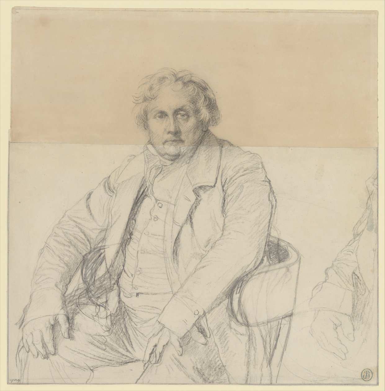 Tutkielma Louis-François Bertinin (1766-1841) muotokuvaa varten tekijältä Jean Auguste Dominique Ingres