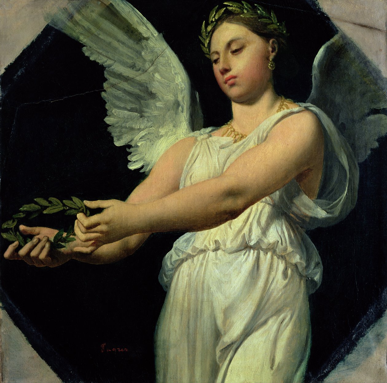 Study of Victory for the Apotheosis of Homer, 1826-27 tekijältä Jean Auguste Dominique Ingres