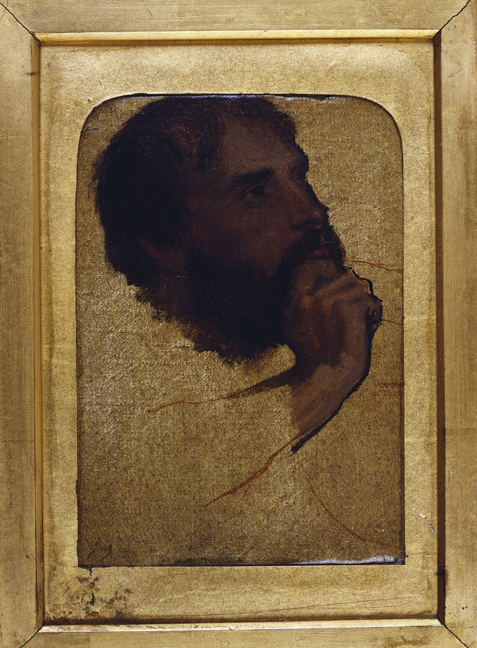 Tutkimus vanhan miehen päästä "Jeesus lääkäreiden joukossa" tekijältä Jean Auguste Dominique Ingres