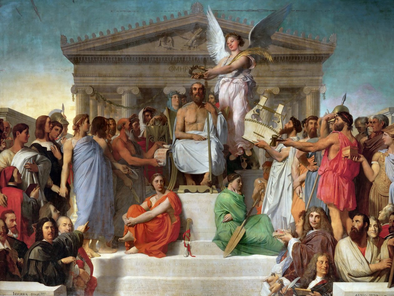 Homeroksen apoteoosi tekijältä Jean Auguste Dominique Ingres