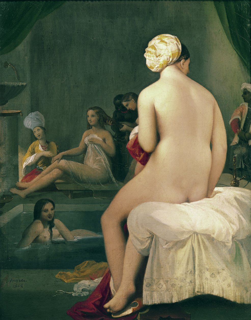Pikku kylpejä haaremissa, 1828 tekijältä Jean Auguste Dominique Ingres
