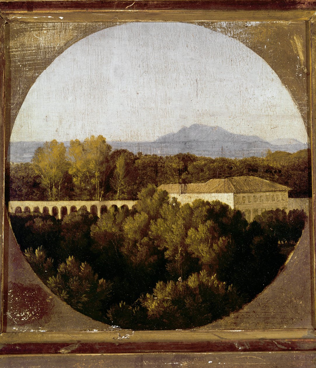 Villa Borghesen Orangerie Roomassa (öljy puulle tekijältä Jean Auguste Dominique Ingres