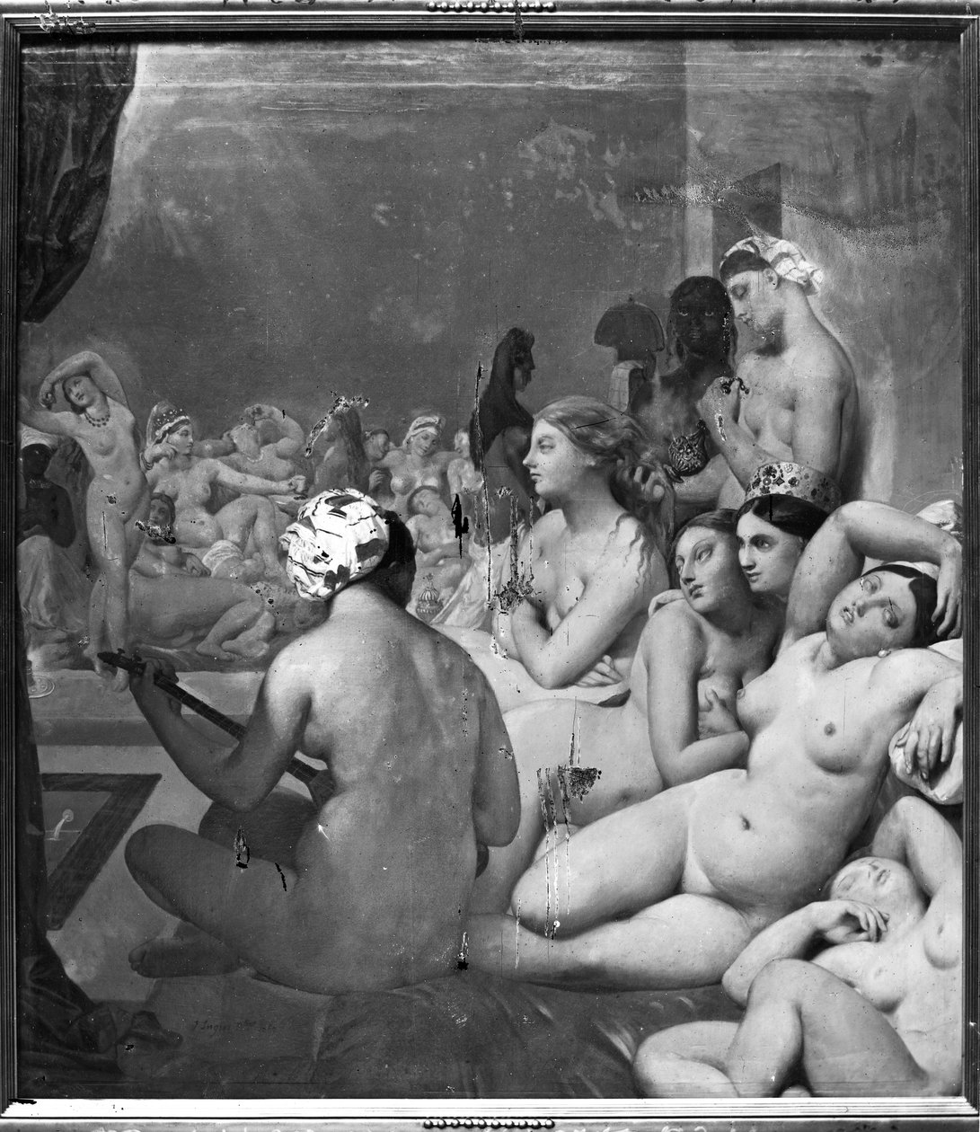 Turkkilainen kylpylä, 7. lokakuuta 1859 tekijältä Jean Auguste Dominique Ingres