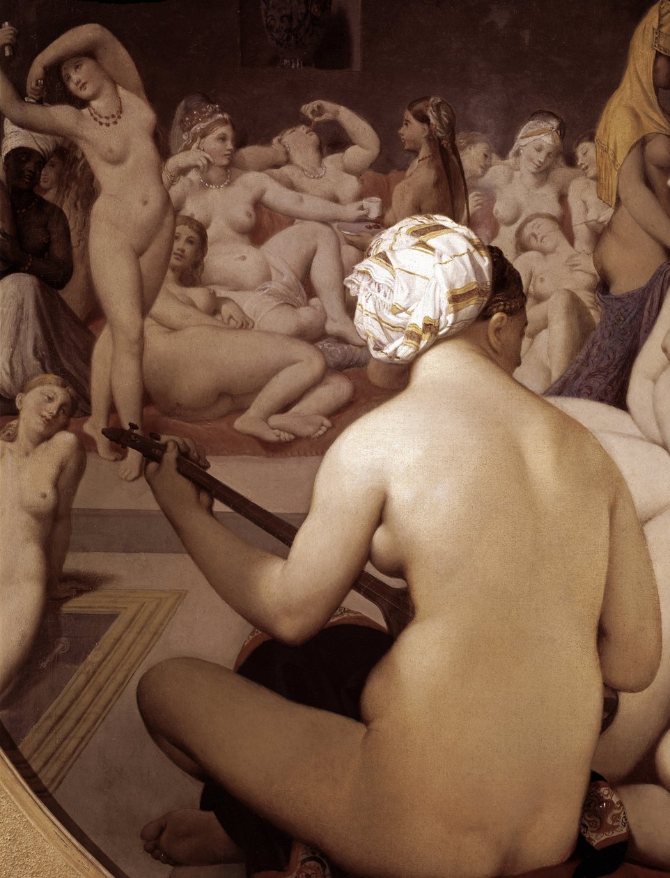 Turkkilainen sauna, yksityiskohta (1862 - Öljy puulle) tekijältä Jean Auguste Dominique Ingres