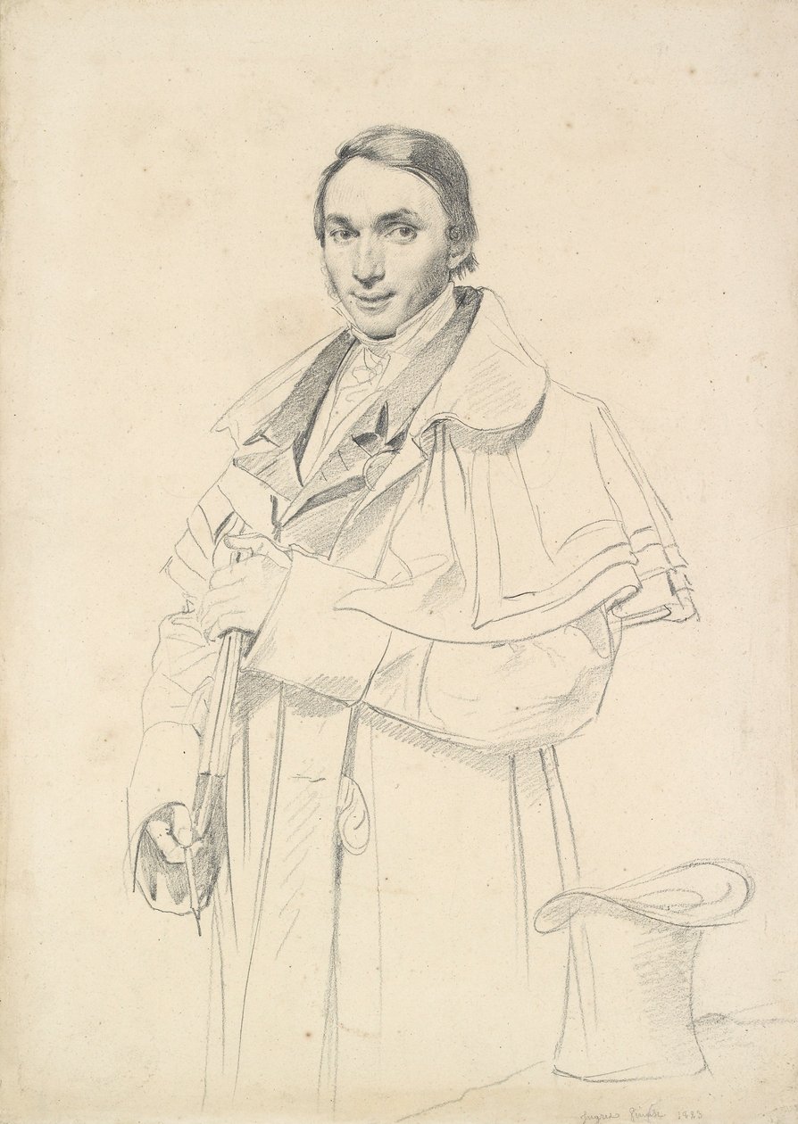 Jean-Francois-Antoine Forestin kolme neljäsosaa muotokuva, 1823 tekijältä Jean Auguste Dominique Ingres