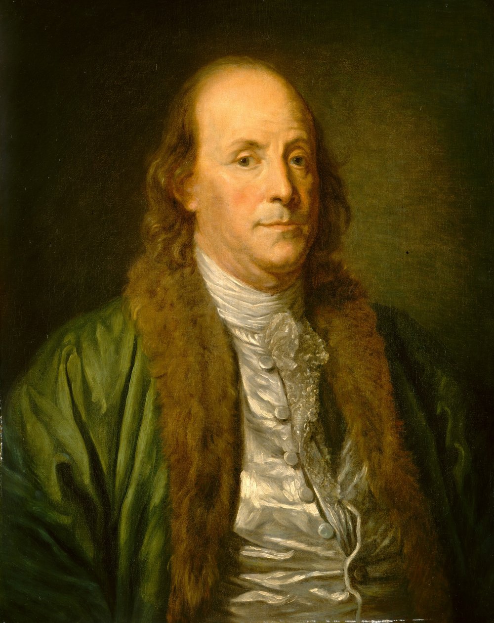 Benjamin Franklin (öljy kankaalle) tekijältä Jean Baptiste (after) Greuze