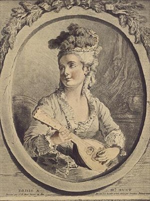 Madame Huet, kaiverrus Gilles Demarteau tekijältä Jean Baptiste (after) Huet