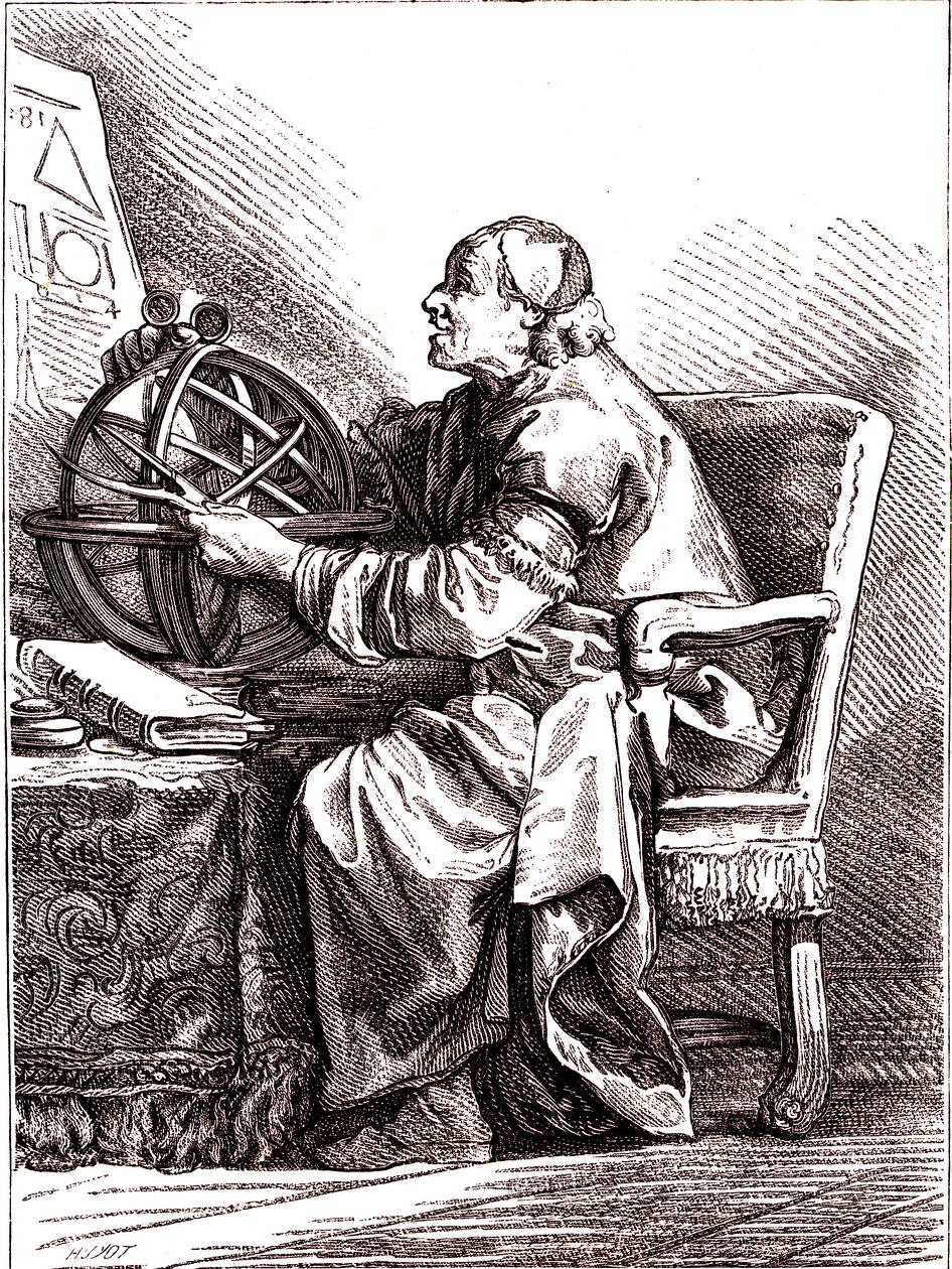 Tähtitieteilijä. 1878 (kaiverrus) tekijältä Jean Baptiste (after) Le Prince