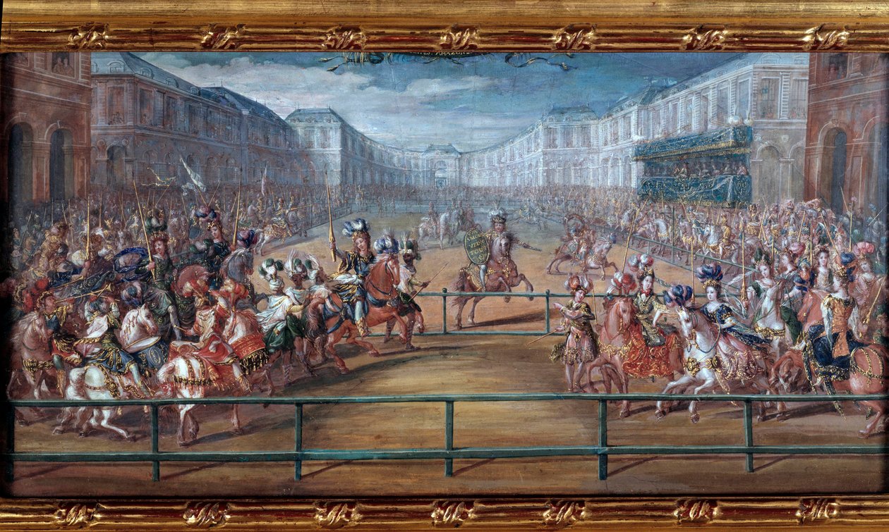 Ludvig XIV:n mahtipontinen karuselli maailman neljän osan uljaasta amatsoneista Tuileries