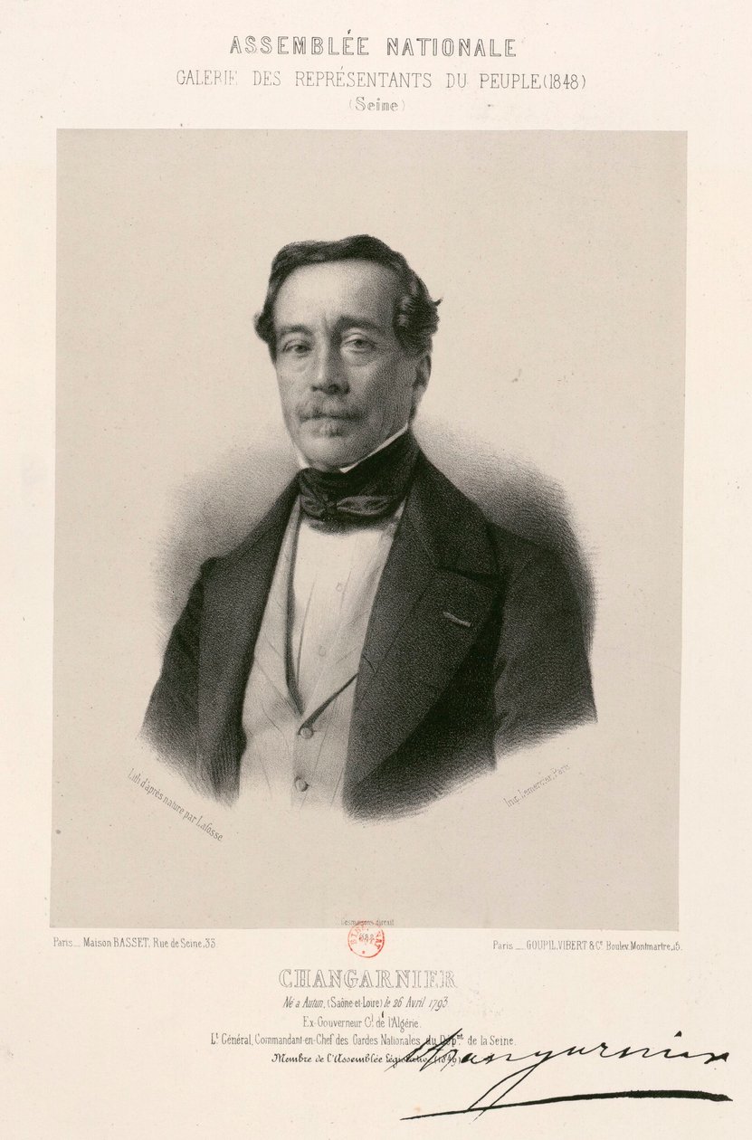 Kansalliskokous, kansanedustajien galleria - Nicolas Changarnier tekijältä Jean Baptiste Adolphe Lafosse