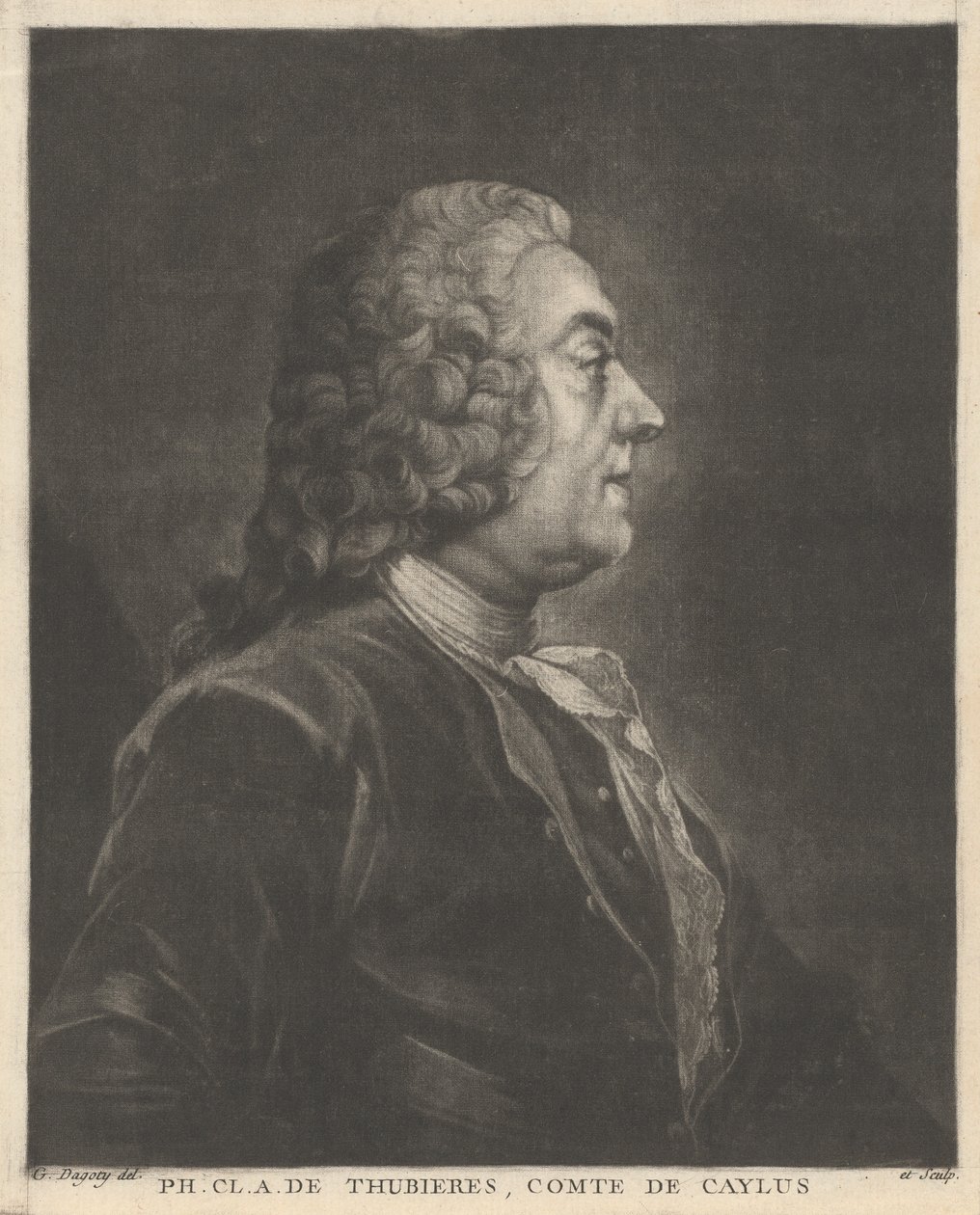 Ph. Cl. A. de Thubières, Cayluksen kreivi tekijältä Jean Baptiste André Gautier Dagoty