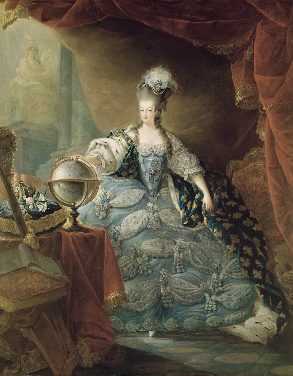 Ranskan kuningattaren Marie Antoinetten (1755-93) muotokuva, 1775. tekijältä Jean Baptiste Andre Gautier D