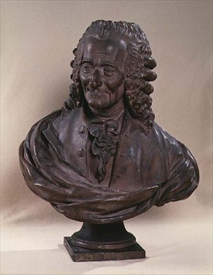 Voltairen rintakuva (1694-1778) tekijältä Jean Baptiste Antoine Cadet de Beaupre