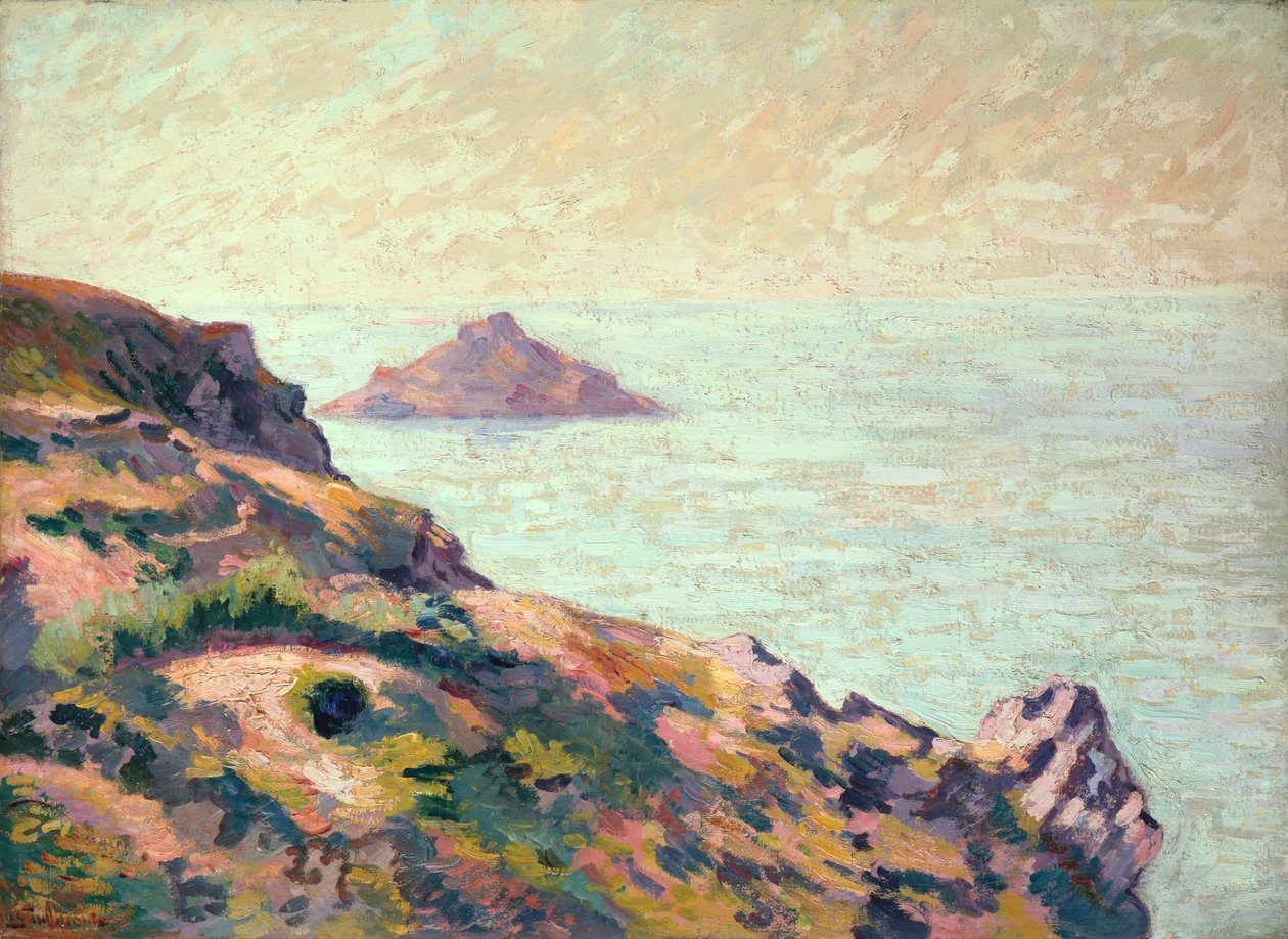 Val Andren rannikko, n. 1907 (öljy kankaalle) tekijältä Jean Baptiste Armand Guillaumin