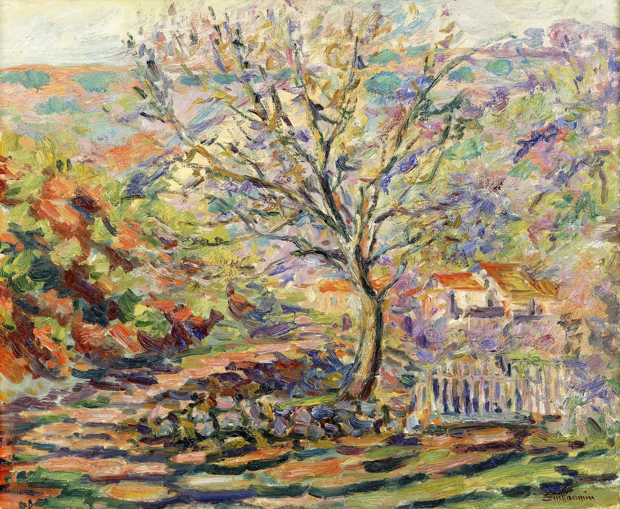 Talo maaseudulla; Talo maisemassa, noin 1910 tekijältä Jean Baptiste Armand Guillaumin