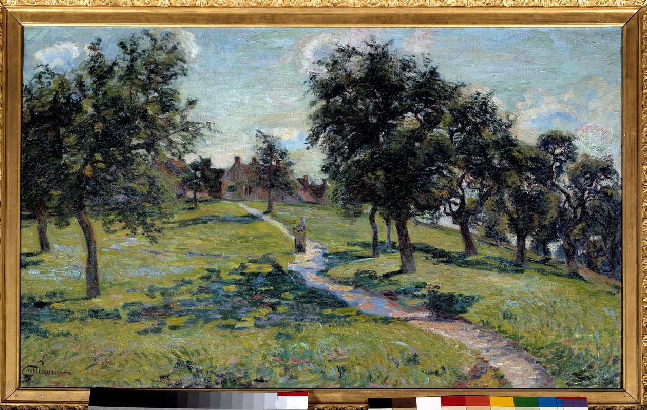 Maisema Normandiassa: omenapuut. Jean Baptiste Armand Guillauminin (1841-1927) maalaus, noin 1887, öljy kankaalle. Koko 0,60 x 1m. Pariisi, Musee d