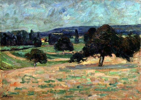 Maisema Ile de Francessa, n. 1895 (öljy kankaalle) tekijältä Jean Baptiste Armand Guillaumin