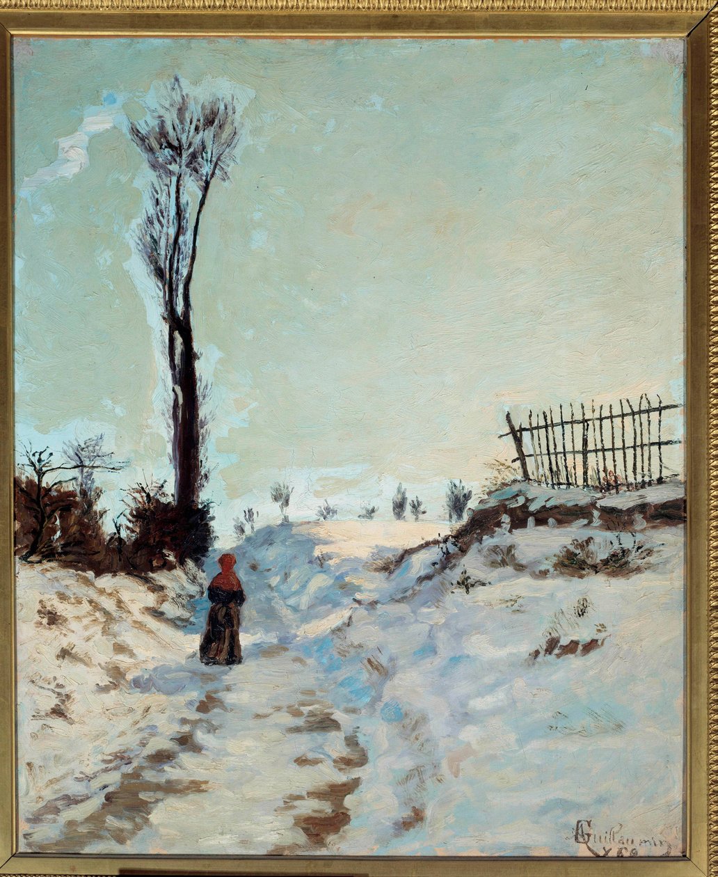 Polku ontto, lumiefekti Jean Baptiste Armand Guillaumin (1841-1927) maalaus 1869 Su. 0,66 x 0,55 m Pariisi, musee d