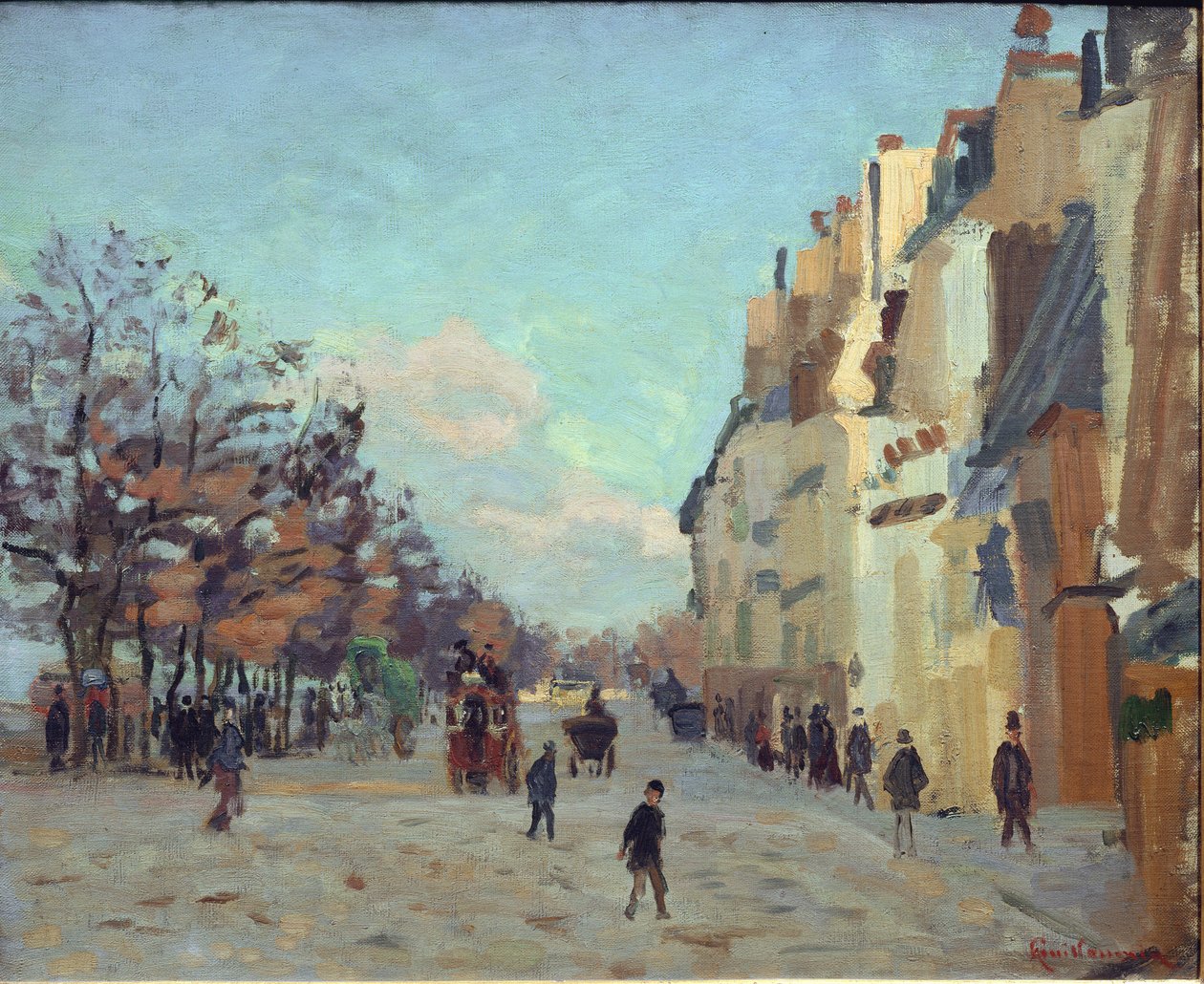 Quai de la gare Pariisissa, lumiefekti - öljy kankaalle tekijältä Jean Baptiste Armand Guillaumin