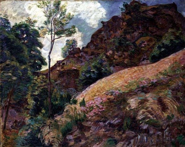 The Banks of the Luys River (öljy kankaalle) tekijältä Jean Baptiste Armand Guillaumin