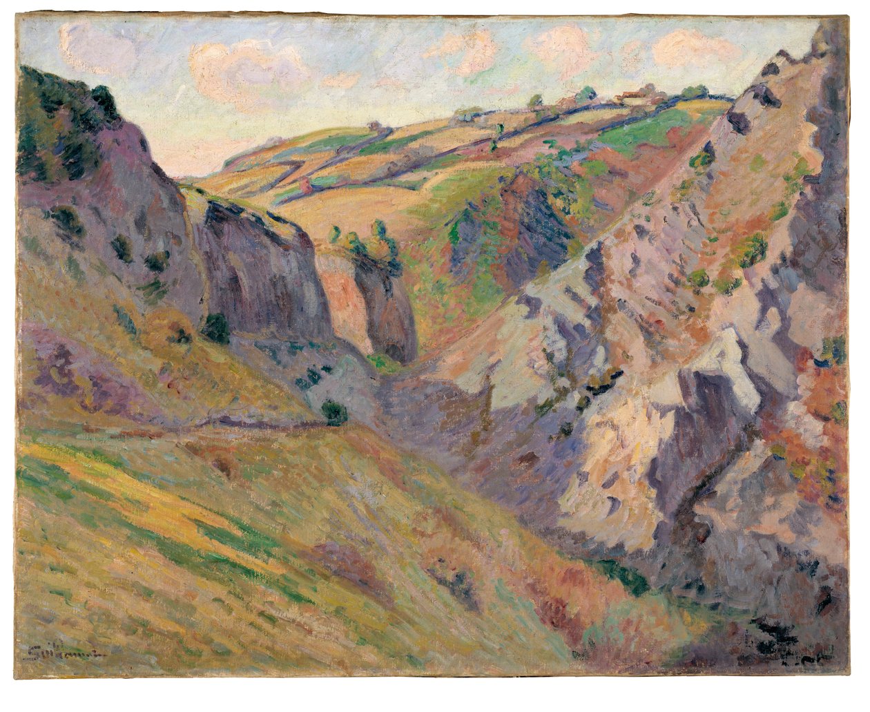 Prunalin luolat lähellä Pontgibaudia (öljy kankaalle) tekijältä Jean Baptiste Armand Guillaumin