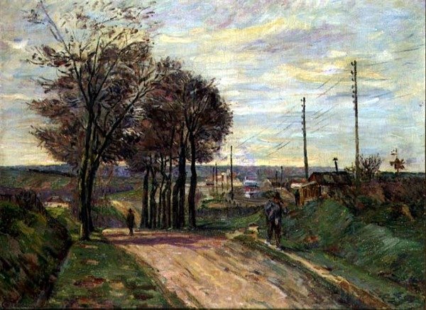 Pariisin esikaupunki, n. 1881 (öljy kankaalle) tekijältä Jean Baptiste Armand Guillaumin
