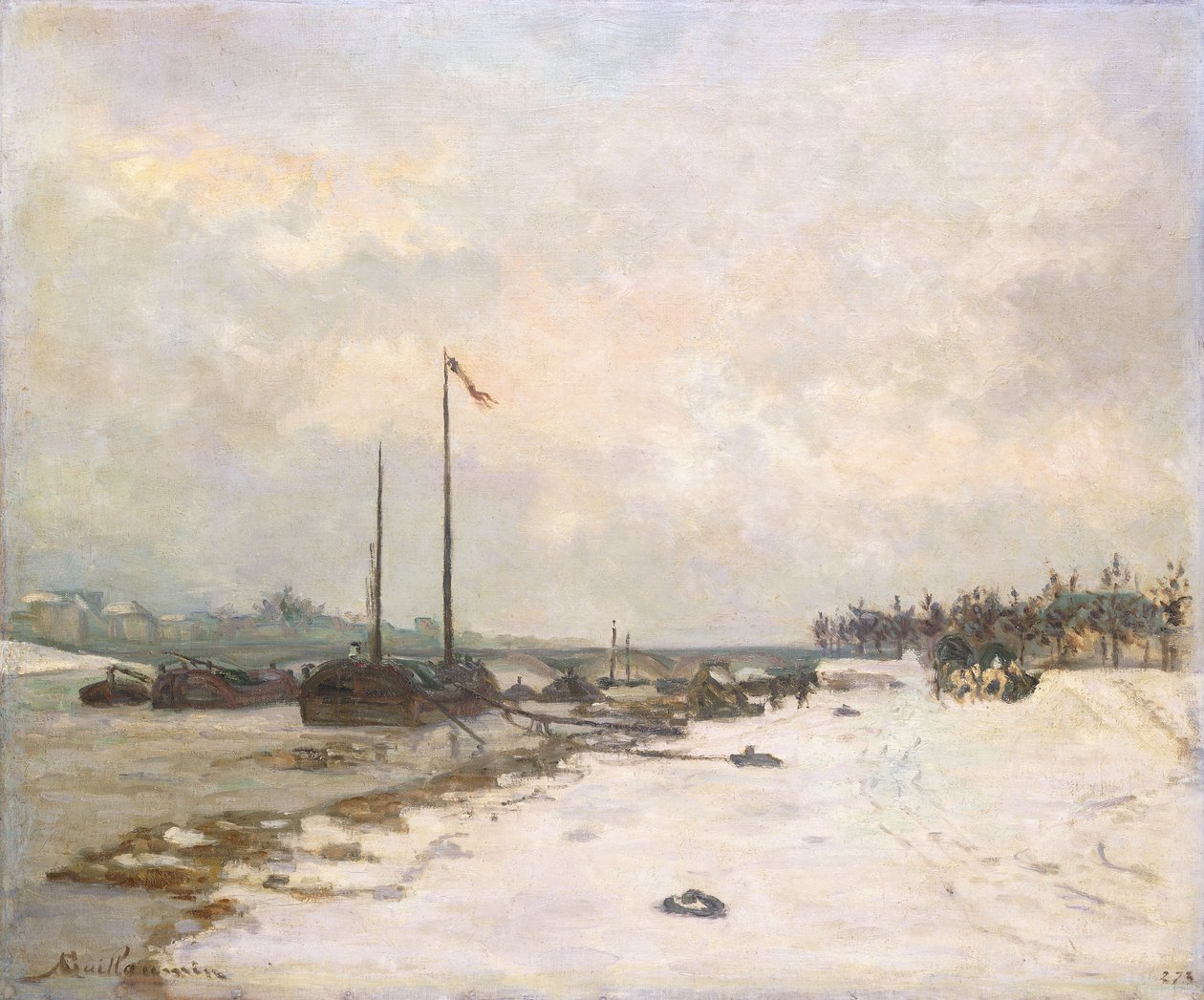 Seinen laituri Pariisin ympäristössä; Seinen laiturit Pariisin ympärillä, 1873 tekijältä Jean Baptiste Armand Guillaumin