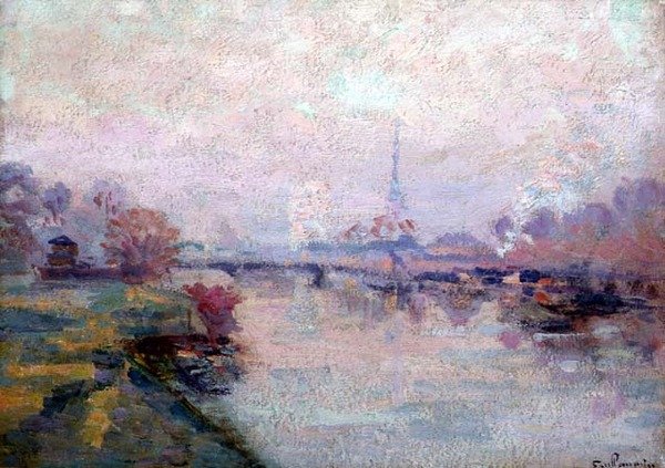 Seine Pariisissa (öljy kankaalle) tekijältä Jean Baptiste Armand Guillaumin