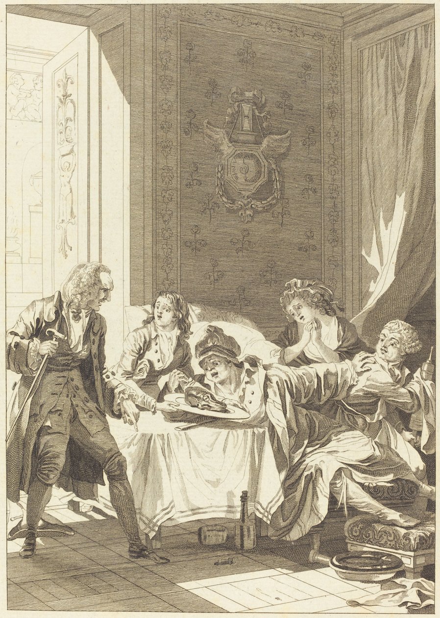 ahmatti tekijältä Jean Baptiste Blaise Simonet after Jacques Louis François Touzé